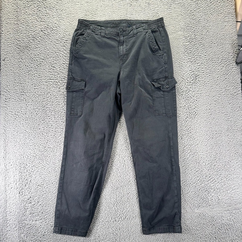 American Eagle Outfitters Pant Women's 16 Gray Cotton Cargo Straight Stretch